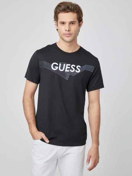 Tricou Cu Logo Lomey Jet Black Guess