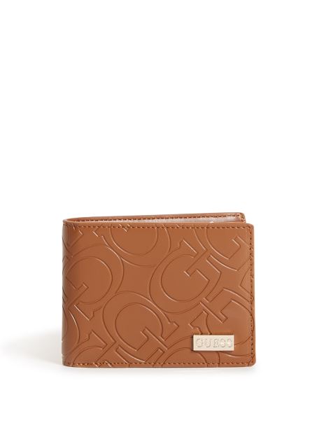 Portofel Bifold Cu Logo Gravat Guess Brown