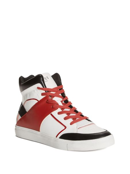 Adidași Guess Pelso înalți Albi