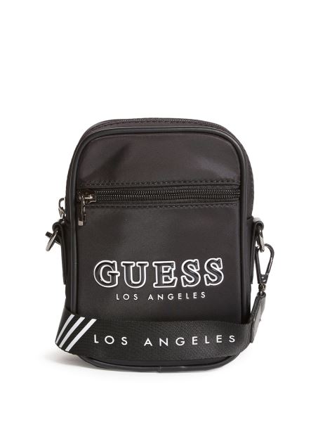 Guess Cu Logo Negru Nailon Crossbody