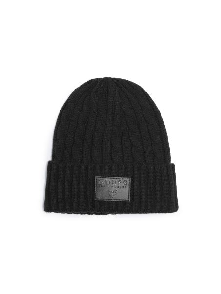 Beanie Tricot Cablu Guess Negru