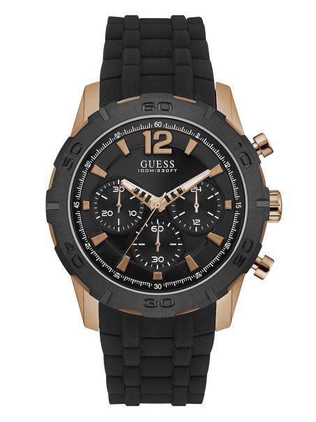 Ceas Din Silicon Negru și Auriu Roz Ghici Nicio Culoare