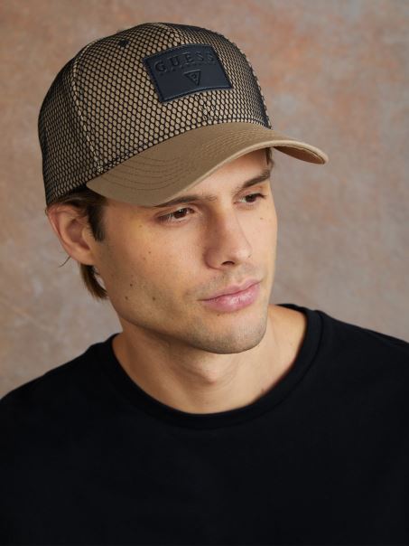 Pălărie Cu Plasture Cu Logo Guess Kaki