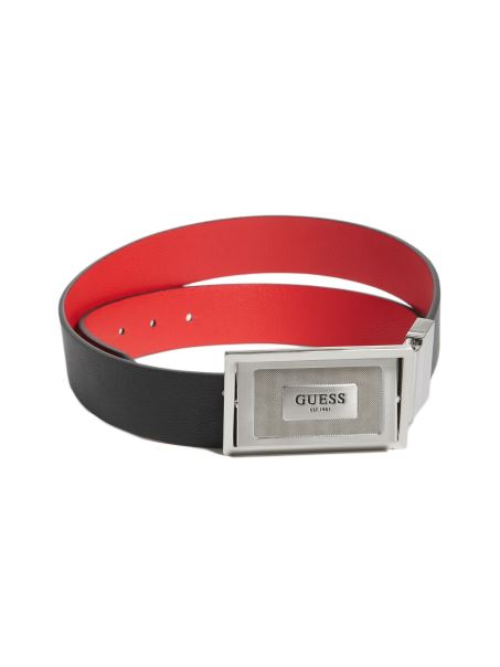 Curea Cu Cataramă Spinner Cu Dungi Guess Negru/roșu