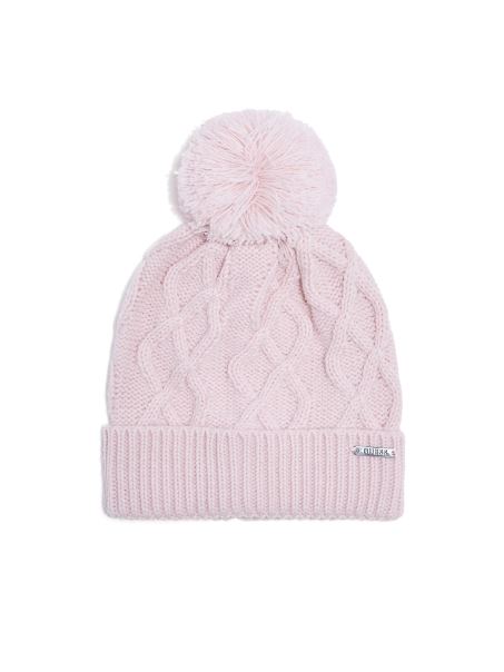 Beanie Cu Pompon Cu Brad Tricot Guess Blush