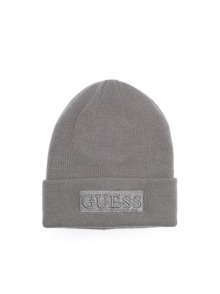 Beanie Gri Guess Cu Logo Brodat