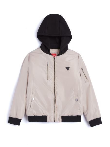 Jachetă De Zbor Catifea Taupe Maverick (7-16) Guess