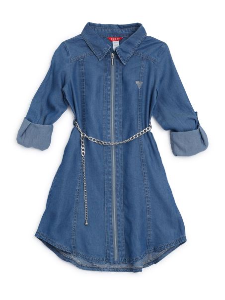 Rochie Cămașă Din Denim Abelina Guess Med Stone (7-14)