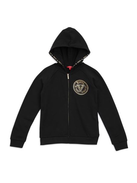 Hanorac Negru Cu Logo Guess Baker (7-14)