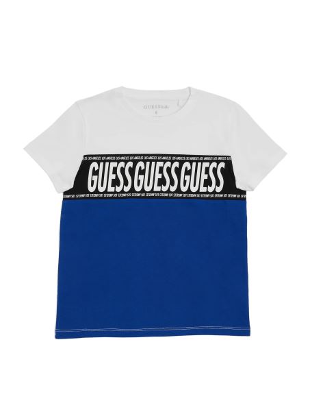 Tricou Color-blocked Eco Repper (7-16) Guess Alb Pur