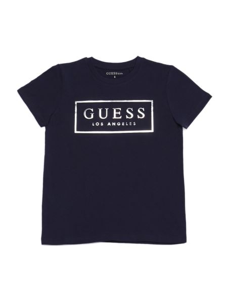 Tricou Cu Logo în Relief Guess Colt (7-16) Bleumarin Nocturn