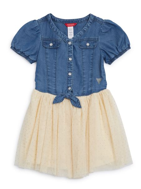 Rochie Guess Crem Strălucitoare (2-6)