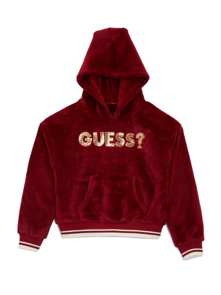 Hanorac Cu Logo Robby Velur (7-14) Roșu Guess