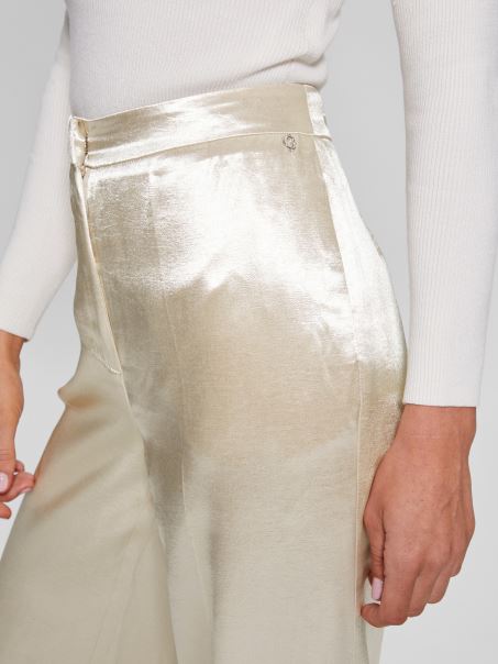 Guess Brisilda Satin Pantaloni Pearl Oyster