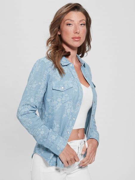 Cămașă Cu Mânecă Lungă Multi Guess Riley Albastru Coronado