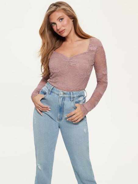 Ghici Rosy Violet Gemma Dantela Top