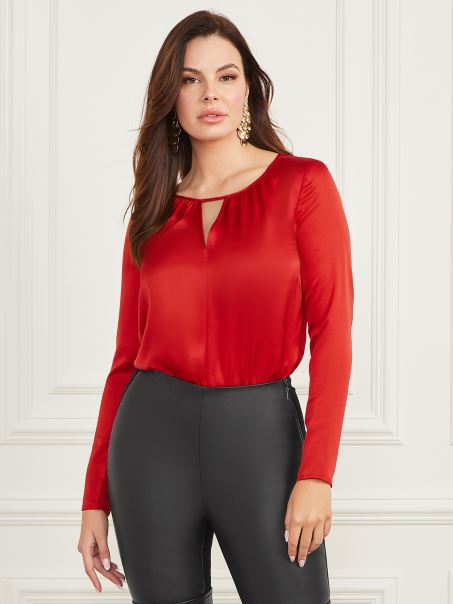 Guess Jenni Bodysuit Roșu Fierbinte