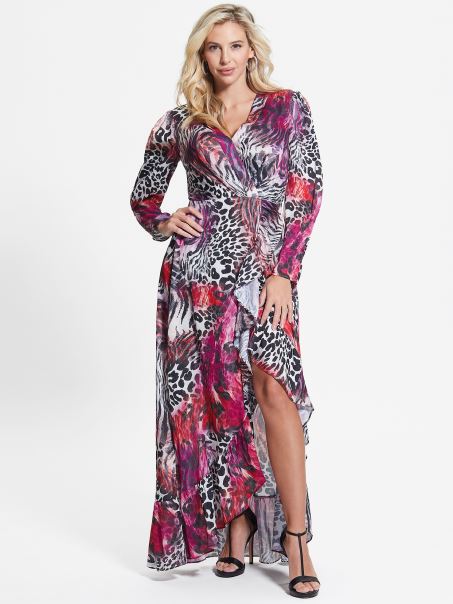 Rochie Maxi Eco Luana Imprimeu Wildcard Guess