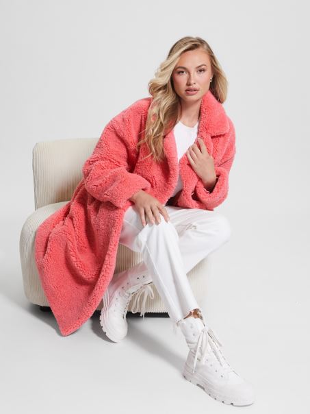 Eco Alina Haina Din Blana Artificiala Guess Revival Rose