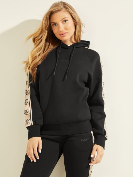 Eco Britney Logo Bandă Hanorac Jet Negru Guess