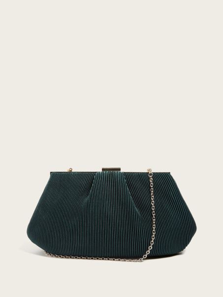 Clutch Brielle Din Satin Verde Guess