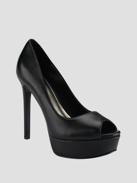 Guess Black 001 Cacei Peep-toe Stiletto