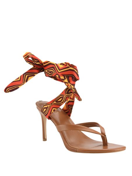 Sandale Cu Toc Guess Portocaliu Presta Eșarfă