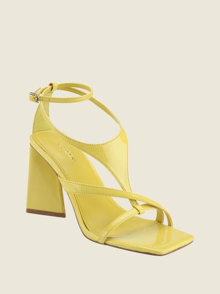 Ghici Tocuri Evazate Kanai Cu Bretele Galbene