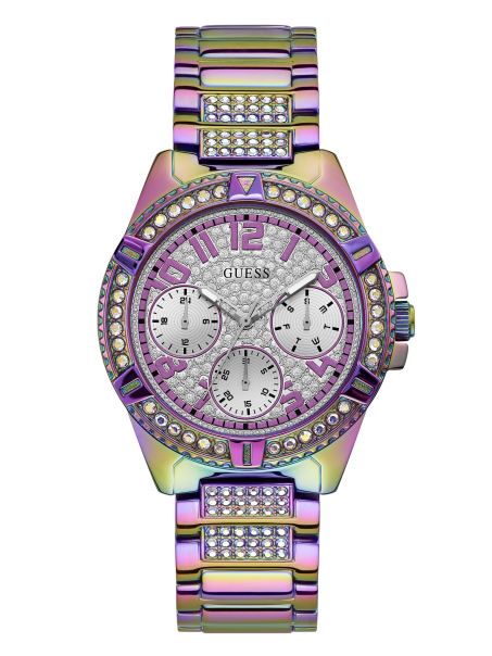 Ceas Multifunctional Cu Cristal Iridescent Guess Violet