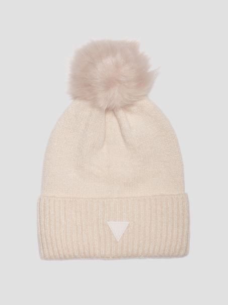 Bej Zoe Pom Beanie Guess