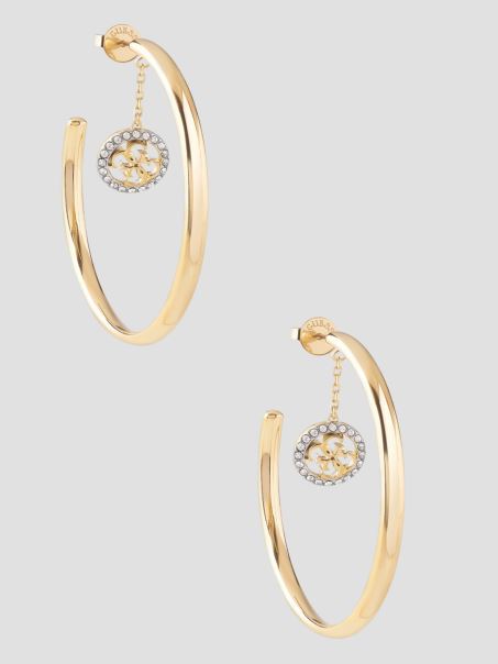 Auriu Cz Quattro G Cercei Cerc Guess Aur Galben