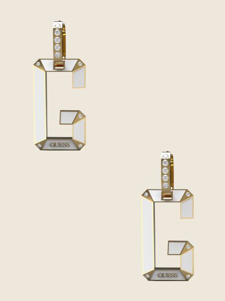 Cercei Cu Cerc Huggie Cu Logo G Auriu Guess Gold