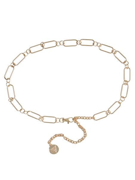 Guess Cureaua Cu Lanț Pătrat Subțire Auriu