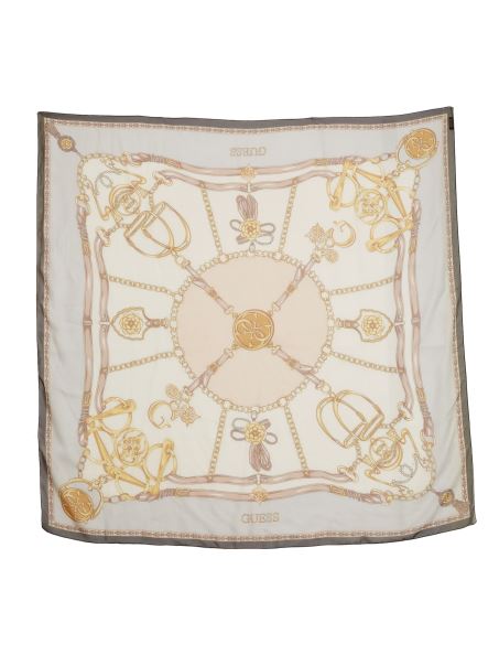 Eșarfă Neagră De Mătase Pură Camille Guess
