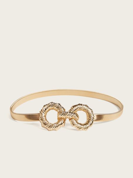 Curea Cu Lanț Elastic Auriu Auriu Guess