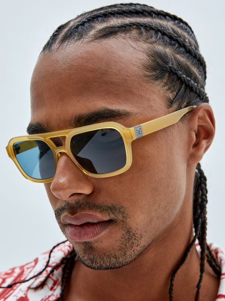 Ochelari De Soare Aviator Guess Originals Bej/maro Lucios