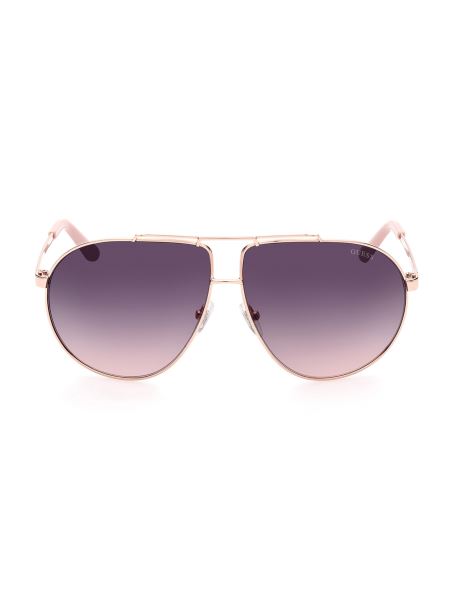 Ochelari De Soare Din Metal Aviator Alb/auriu
