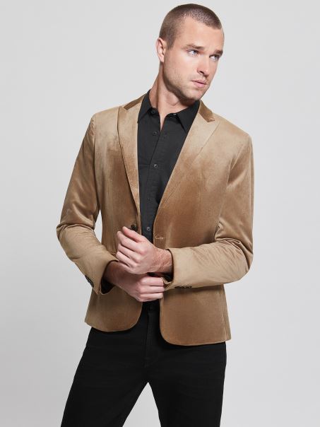 Blazer Din Catifea Multi Fulham Guess Champagne