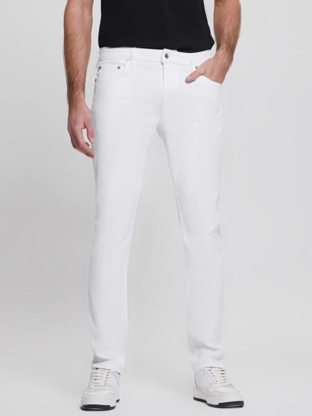 Blugi Conici Eco Alb Optic Guess