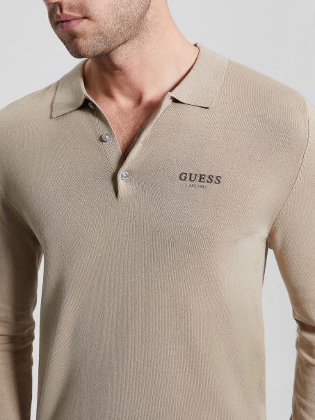 Pulover Polo în Dungi Eco Royce Guess Impact Gri