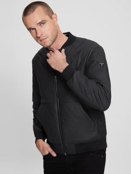 Geacă De Zbor Matlasată Guess Negru Jet