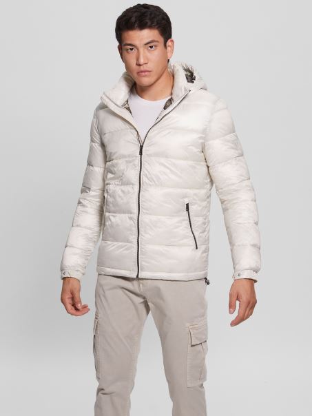 Jachetă Puf Ultra-uşoară Din Piatră Mut Guess