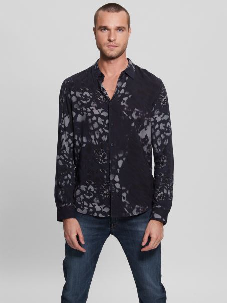 Cămașă Cu Animale De La Miezul Nopții Din Eco Rayon Midnight Animal Guess