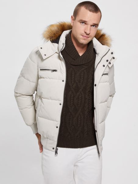 Cemento Multi David Puffer Jacket Guess