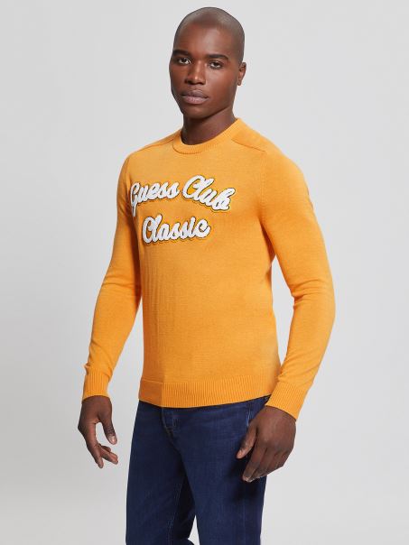 Guess Ars Caramel Ricky Varsity Pulover