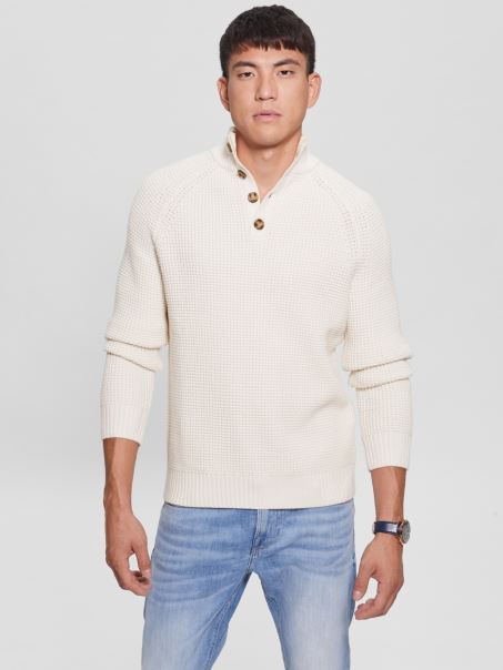 Piatră Dezactivată Guess Pulover Eco Din Tricot Vafe