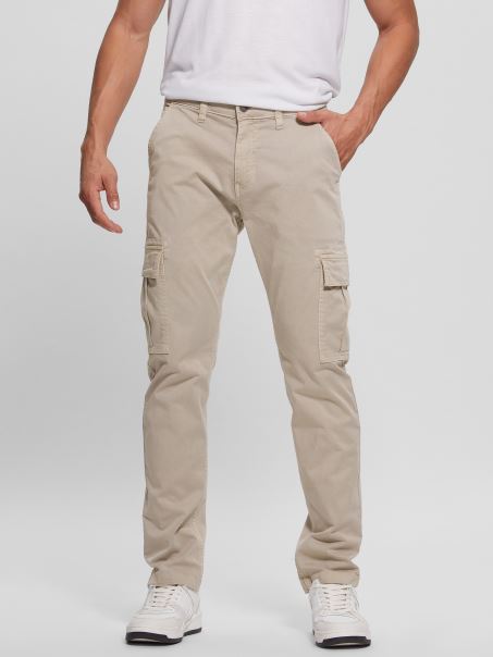 Guess Lonta Classic Cargo Pants Pasadena Stone Multi