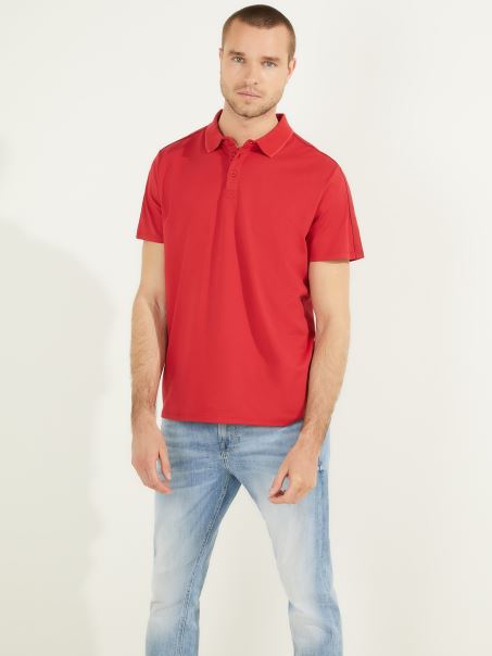 Guess Chili Red Paul Pique Tape Tricou Polo