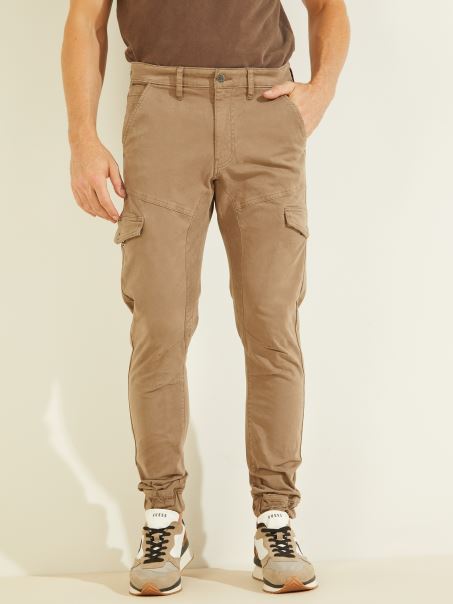 Pantaloni Cargo Coaja De Nucă Guess