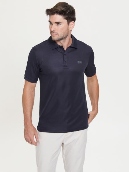 Guess Veit Tricou Polo Elegant Albastru
